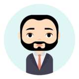 Man Avatar with Smiling faces. Male Cartoon Character. Businessman. Handsome People Icon. Office Workers.